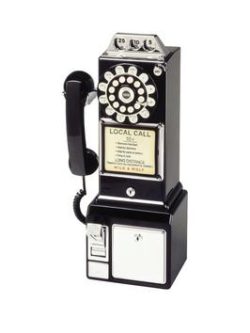 Wild And Wolf Retro Diner Telephone - Black